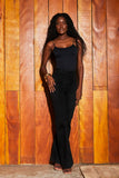 Calça Jeans Modeladora Wide Leg Preto Intenso Cós Super Alto