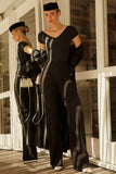 Calça Jeans Modeladora Wide Leg Preto Intenso Cós Super Alto
