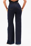 Calça Jeans Wide Leg Ultra Modeladora Cós Alto Barra Tradicional