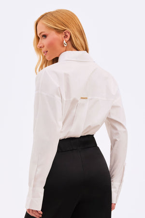 Camisa Social Feminina 100% Algodão Branca