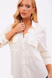 Camisa de Viscose Texturizada Aura Off White