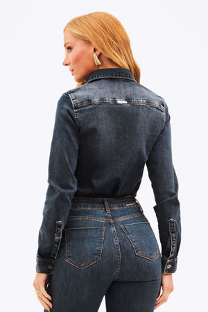 Camisa Jeans com Botões Ocultos Dry Comfort