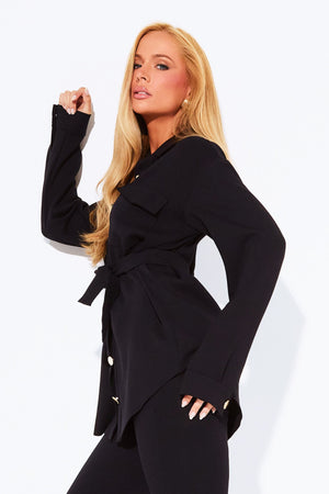Camisa Oversized Comfort Office Preta