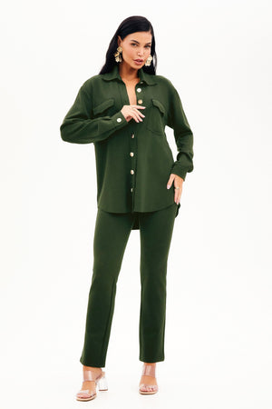 Camisa Oversized Comfort Office Verde