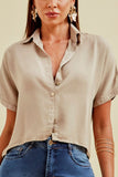 Camisa Térmica Cropped Manga Curta Nude Liocel