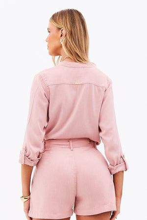 Camisa de Linho Térmico Dunas Rosa