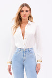 Camisa Essence Manga Longa Off White