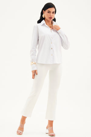 Camisa Impermeável Manga Longa Branca