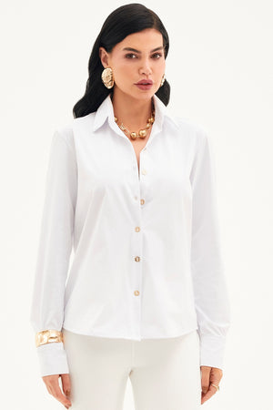 Camisa Impermeável Manga Longa Branca