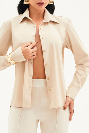 Camisa Impermeável Manga Longa Nude