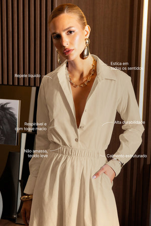Camisa Impermeável Manga Longa Nude