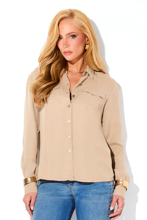 Camisa Feminina de Liocel Aura Nude