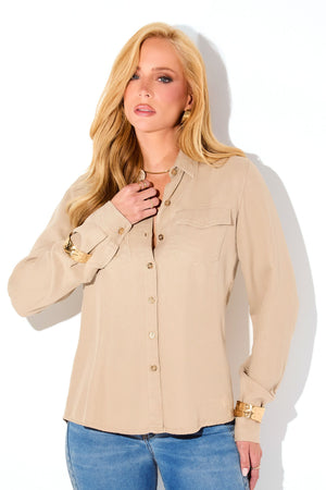 Camisa Feminina de Liocel Aura Nude