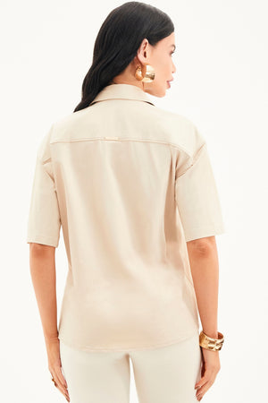 Camisa Impermeável Manga Curta Nude