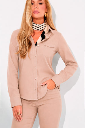 Camisa Feminina de Liocel Aura Nude