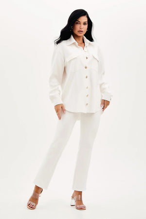 Camisa Oversized Comfort Office Off White