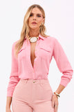 Camisa Feminina de Liocel Rosa