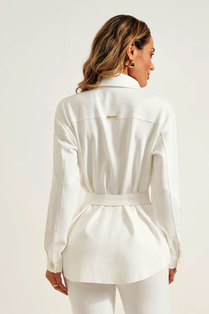 Camisa Comfort Office Oversized Off White