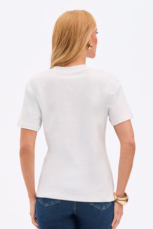 Camiseta Básica de Algodão Pima Branca