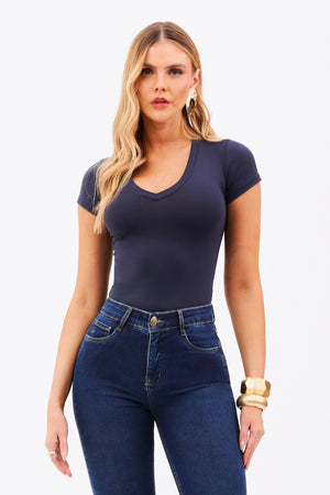Camiseta Curve Alta Elasticidade Premium Azul