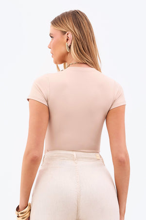 Camiseta Curve Alta Elasticidade Premium Nude