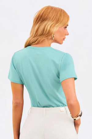 Camiseta Caimento Amplo Curve Aqua