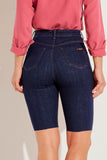 Shorts Jeans Modelador Ciclista Revolucionário Cós Super Alto