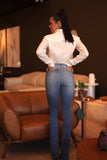 Calça Jeans Modeladora Boot Cut Basic Cós Alto