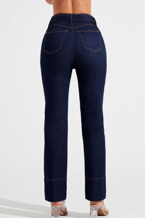 Calça Jeans Reta Soul Cintura Super Alta Escura