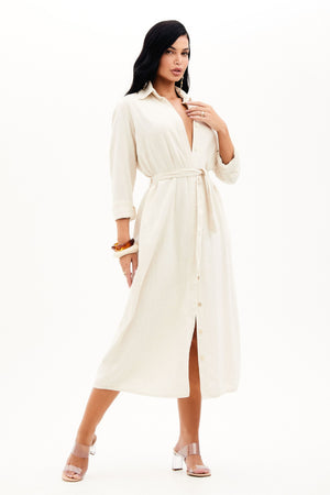 Chemise de Linho Térmico Dunas Areia