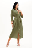 Chemise de Linho Térmico Dunas Verde Militar