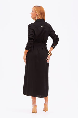 Chemise de Linho Dunas Preta