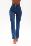 Calça Jeans Modeladora Clássica Reta Cós Super Alto