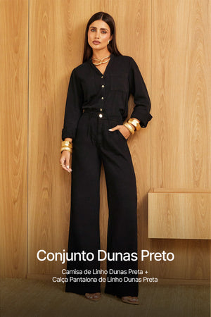 Conjunto Linho Dunas Preto