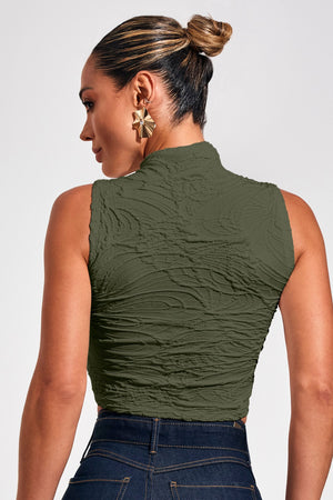 Cropped Gola Alta Perfect Stretch Verde