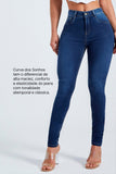 Calça Jeans Modeladora Curva dos Sonhos Skinny Cós Médio