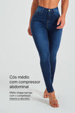 Calça Jeans Modeladora Curva dos Sonhos Skinny Cós Médio