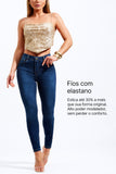 Calça Jeans Modeladora Curva dos Sonhos Skinny Cós Médio