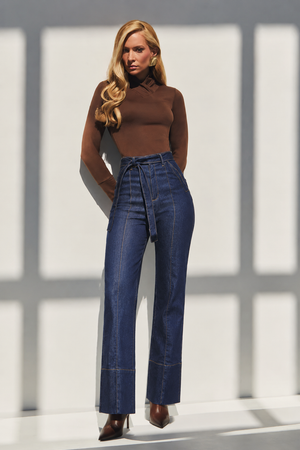 Calça Jeans Reta Soul Cintura Super Alta Escura