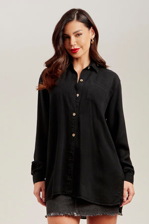 Camisa Térmica Oversized Preta