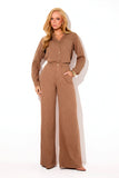 Calça Pantalona de Linho Dunas Terra