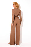 Calça Pantalona de Linho Dunas Terra
