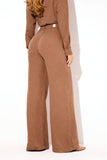 Calça Pantalona de Linho Dunas Terra