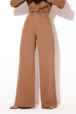 Calça Pantalona de Linho Dunas Terra