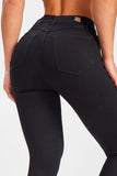 Calça Jeans Modeladora Skinny Preto Intenso Cós Médio
