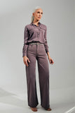 Calça Jeans Modeladora Wide Leg Violeta Cós Super Alto