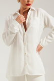 Camisa Térmica Oversized Impecável Off white Liocel