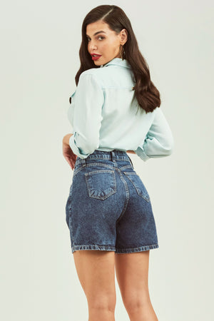 Shorts Jeans Modelador Basic Escuro