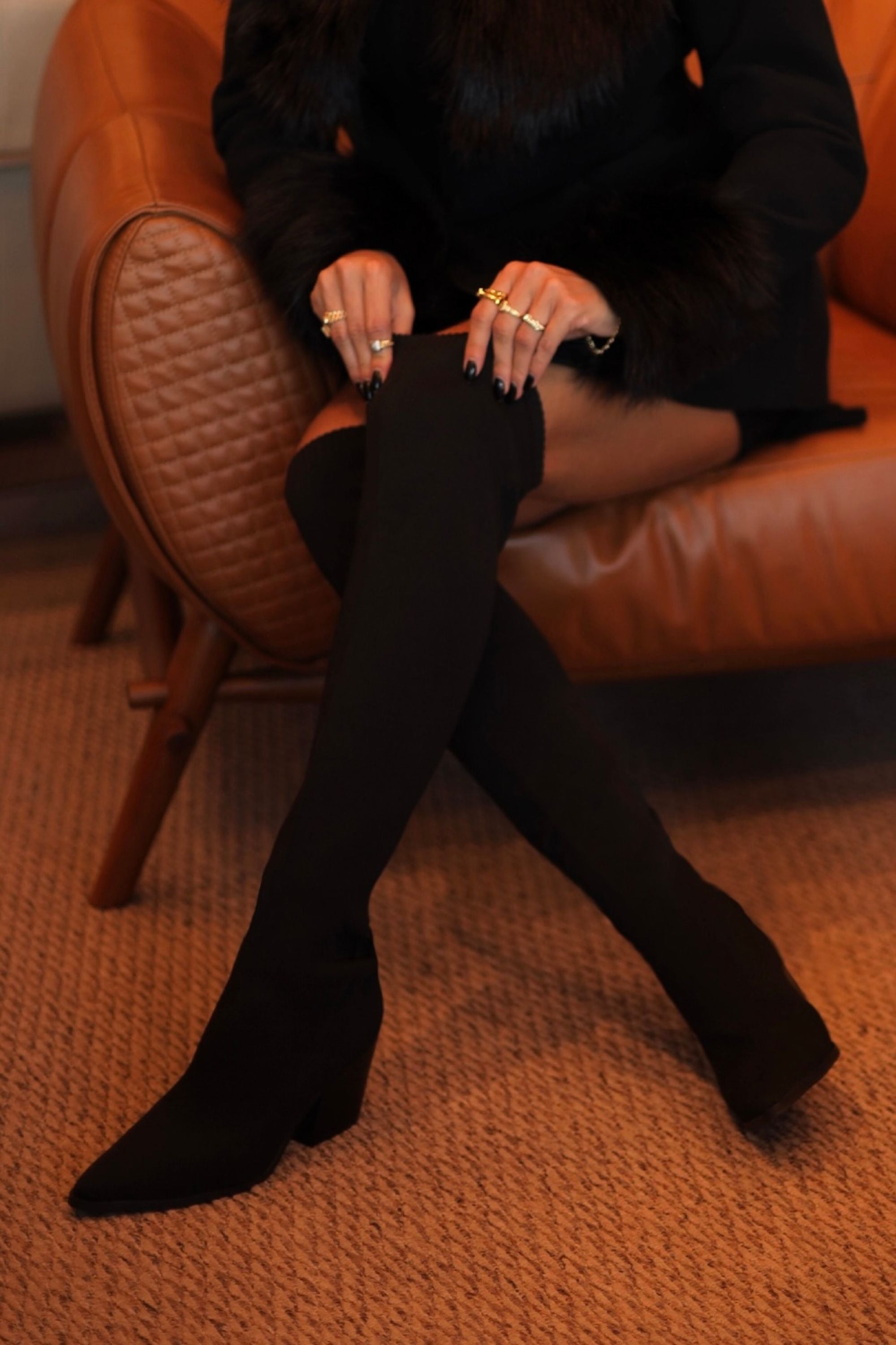 Bota Over The Knee Modab Preta - Main Image