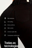 Calça Jeans Modeladora Flare Preto Intenso Cós Médio
